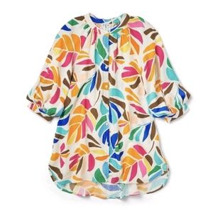 Tabitha Brown for Target Botanical Print Shirt Dress with Pockets & FREE TAB MAG